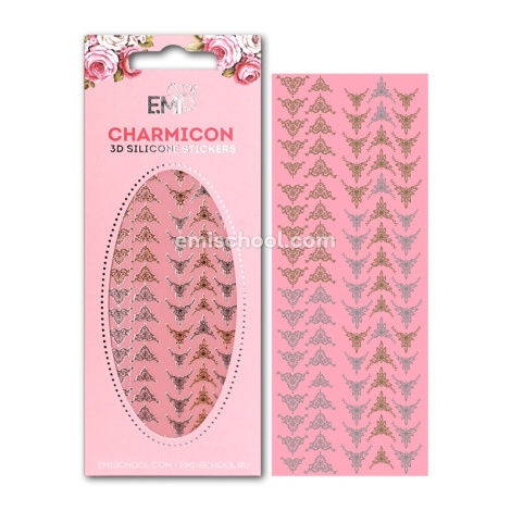 E.Mi Charmicon 3D Silicone Stickers Lunula #21 Gold/Silver - samolepka