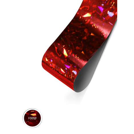E.Mi Holografická fólie Red Large Crystals 1,5 m.