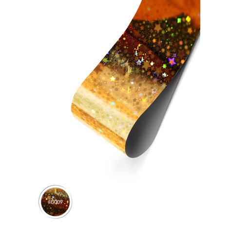 E.Mi Holografická fólie Gold No1 Stars 1,5 m.