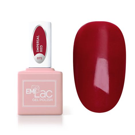 #072 E.MiLac DV Imperial Red, 9 ml. - Farebný gél-lak