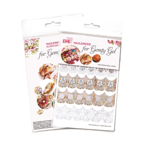 E.Mi Vodolepka Naildress Slider Design Wedding Rose