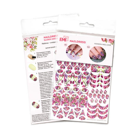 E.Mi Vodolepka Naildress Slider Design Spring Bouquet
