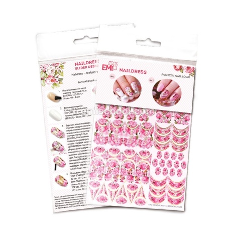 E.Mi Vodolepka Naildress Slider Design Tender Roses