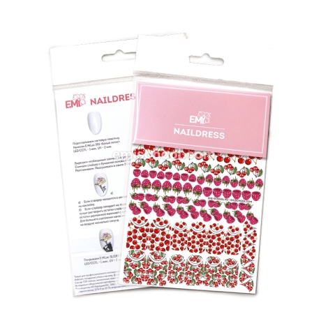 E.Mi Vodolepka Naildress Slider Design No8 Berries