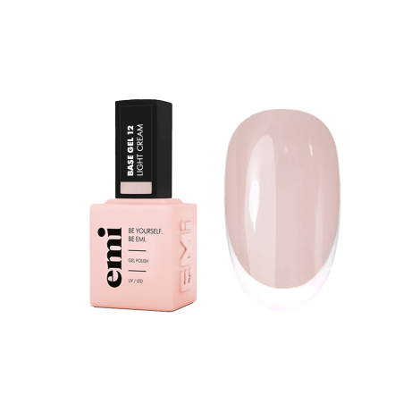 E.MiLac Base Gel Light Cream #12, 9 ml. - Modelační kamuflážní báze