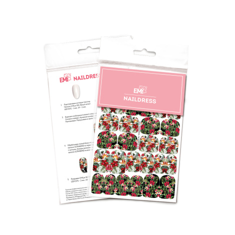 E.Mi Vodolepka Naildress Slider Design #33 Tropical Print