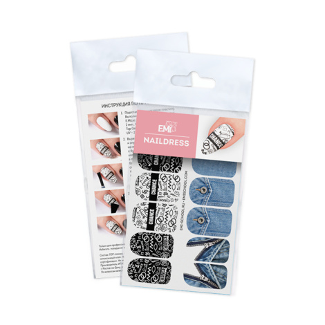 E.Mi Vodolepka Naildress Slider Design #47 Jeans and graphics