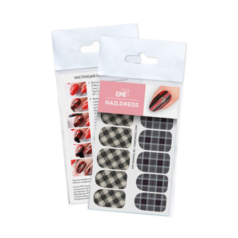 E.Mi Vodolepka Naildress Slider Design #48 Check pattern