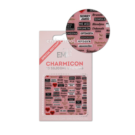E.Mi Charmicon 3D Silicone Stickers Czech 1 - samolepka