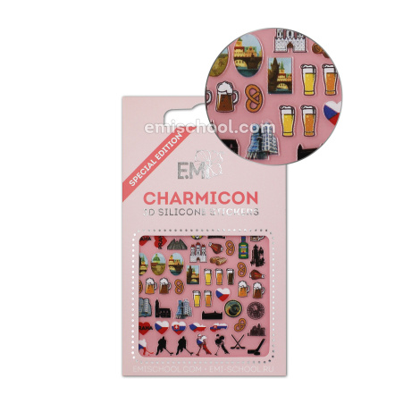 E.Mi Charmicon 3D Silicone Stickers Czech 2 - samolepka