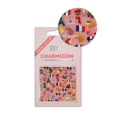 E.Mi Charmicon 3D Silicone Stickers France 1 - samolepka