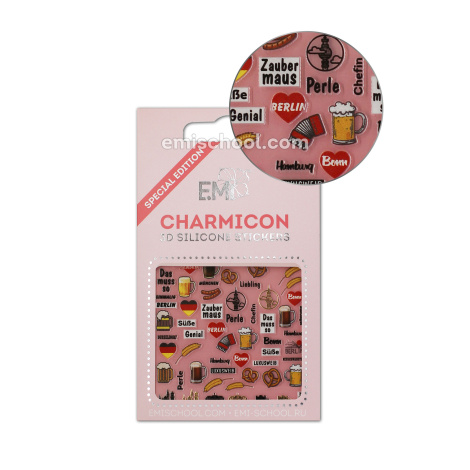 E.Mi Charmicon 3D Silicone Stickers Germany 1 - samolepka