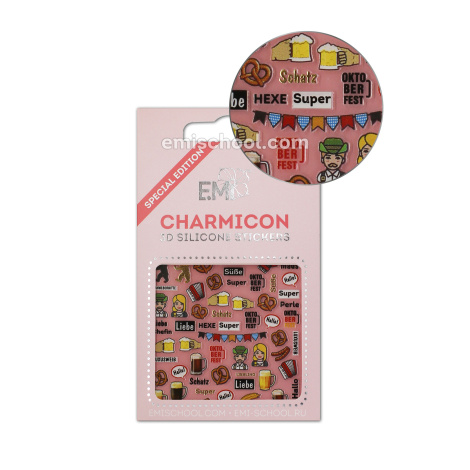 E.Mi Charmicon 3D Silicone Stickers Germany 2 - samolepka