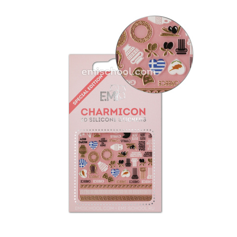 E.Mi Charmicon 3D Silicone Stickers Greece - samolepka