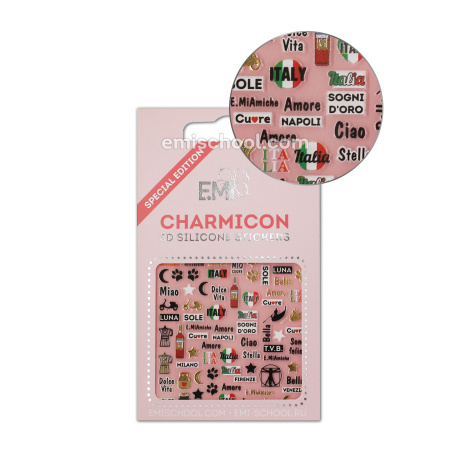 E.Mi Charmicon 3D Silicone Stickers Italy 1 - samolepka