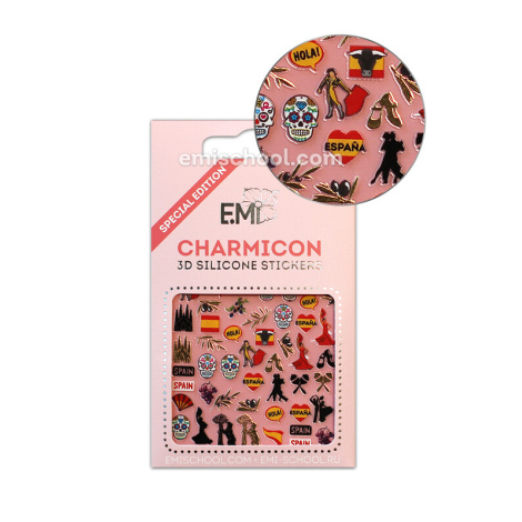 E.Mi Charmicon 3D Silicone Stickers Spain 1 - samolepka