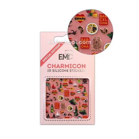 E.Mi Charmicon 3D Silicone Stickers Spain 2 - samolepka