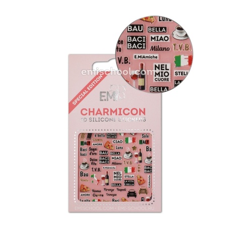 E.Mi Charmicon 3D Silicone Stickers Italy 2 - samolepka