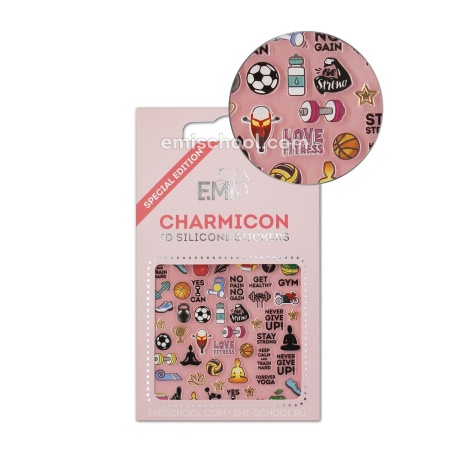 E.Mi Charmicon 3D Silicone Stickers Sports - samolepka
