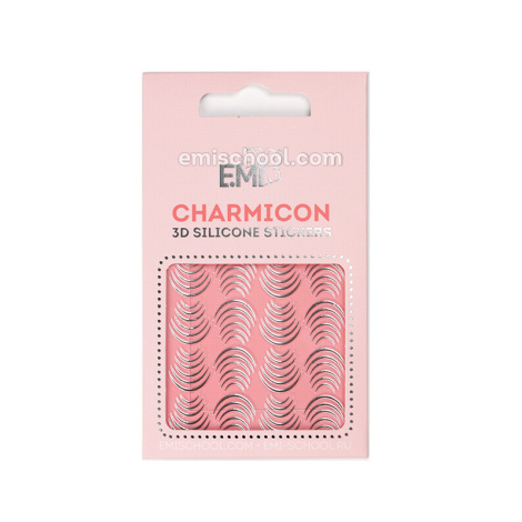 E.Mi Charmicon 3D Silicone Stickers #116 Lunula Silver - samolepka