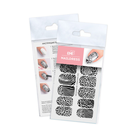 E.Mi Vodolepka Naildress Slider Design #52 Zebra & Leopard