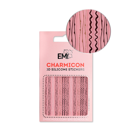 E.Mi Charmicon 3D Silicone Stickers #122 Lines - samolepka