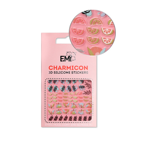 E.Mi Charmicon 3D Silicone Stickers #127 Leaves & Fruits - samolepka