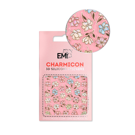 E.Mi Charmicon 3D Silicone Stickers #136 Magnolias and Lilies - samolepka