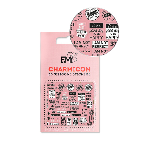 E.Mi Charmicon 3D Silicone Stickers #144 Be Nice - samolepka
