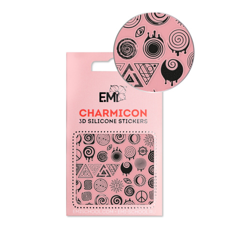 E.Mi Charmicon 3D Silicone Stickers #145 Optical print - samolepka