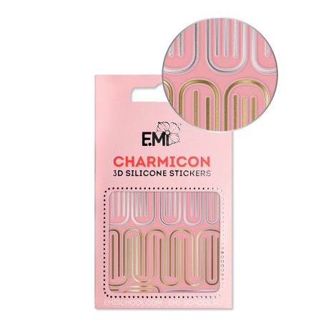 E.Mi Charmicon 3D Silicone Stickers #147 Bent Lines - samolepka