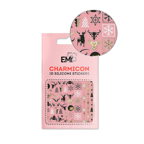 E.Mi Charmicon 3D Silicone Stickers #148 Christmas Decoration - samolepka