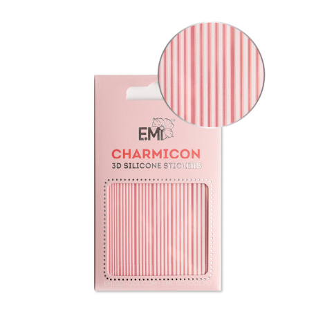 E.Mi Charmicon 3D Silicone Stickers #163 Lines White - samolepka
