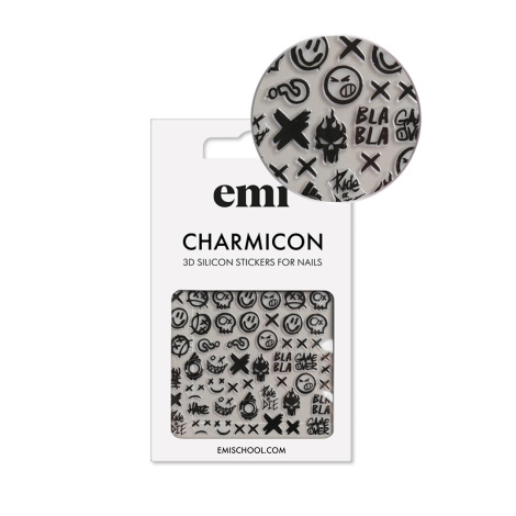 E.Mi Charmicon 3D Silicone Stickers #181 Smile - samolepka
