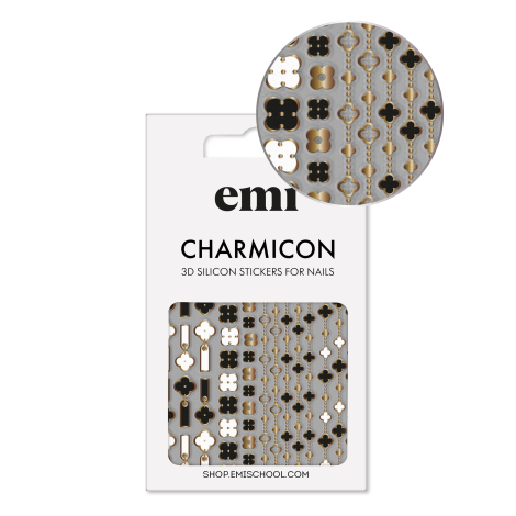 E.Mi Charmicon 3D Silicone Stickers #185 Quatrefoil - samolepka