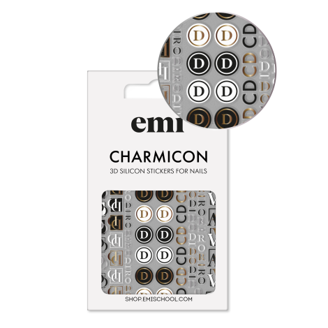 E.Mi Charmicon 3D Silicone Stickers #186 Logomania - samolepka